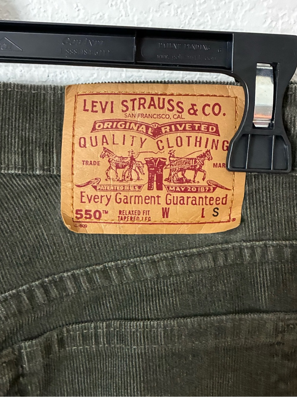 Vintage Levi’s 550 Women’s Corduroy Pants Olive Green Size 8 - Picture 4 of 7